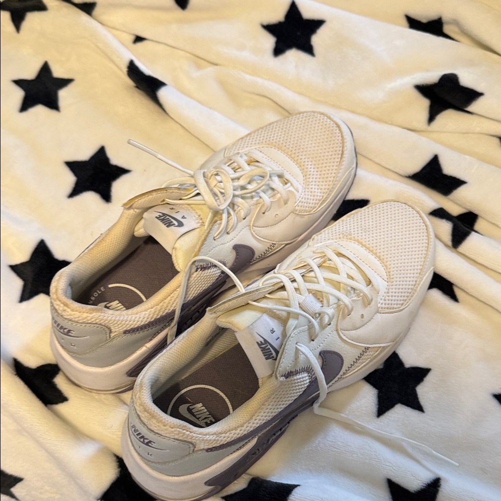 Nike Cream and Gray Athletic Shoes